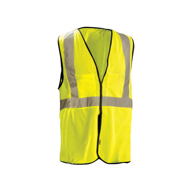 Occunomix Class 2 Hi Vis Economy Break Away Mesh Vest ECO-GCB Yellow Front